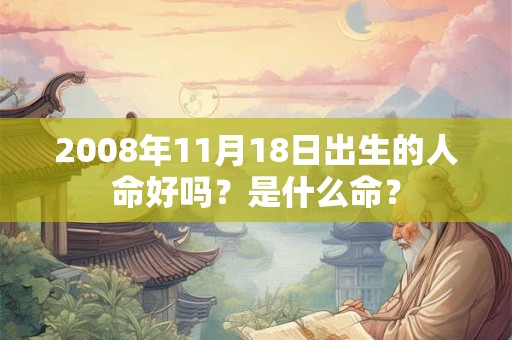 2008年11月18日出生的人命好吗？是什么命？