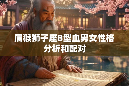 属猴狮子座B型血男女性格分析和配对