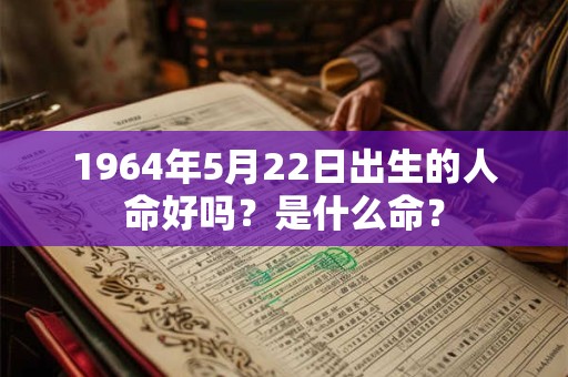 1964年5月22日出生的人命好吗？是什么命？