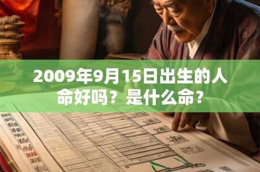 2009年9月15日出生的人命好吗？是什么命？