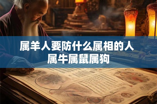属羊人要防什么属相的人 属牛属鼠属狗