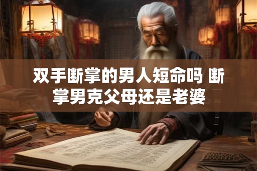 双手断掌的男人短命吗 断掌男克父母还是老婆