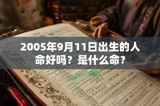 2005年9月11日出生的人命好吗？是什么命？