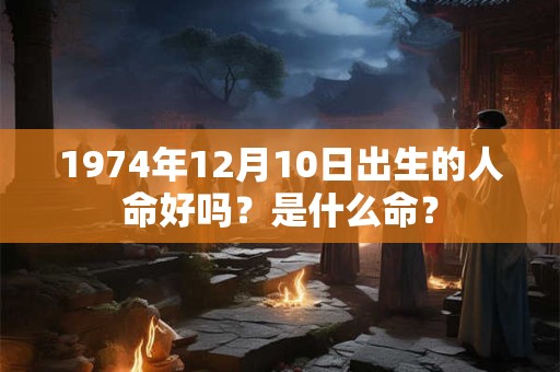 1974年12月10日出生的人命好吗？是什么命？