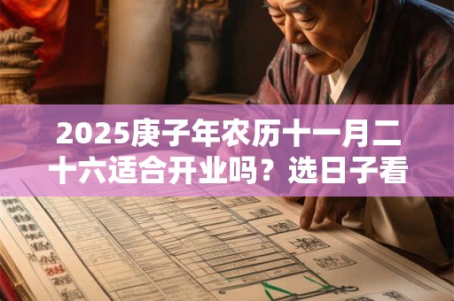 2025庚子年农历十一月二十六适合开业吗？选日子看八字