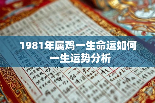 1981年属鸡一生命运如何  一生运势分析