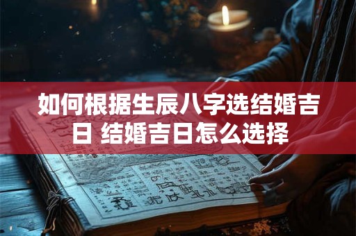 如何根据生辰八字选结婚吉日 结婚吉日怎么选择