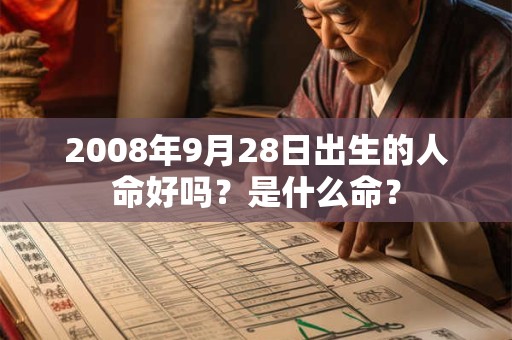 2008年9月28日出生的人命好吗？是什么命？