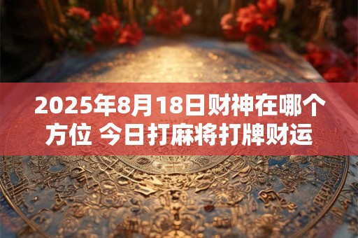 2025年8月18日财神在哪个方位 今日打麻将打牌财运方位！