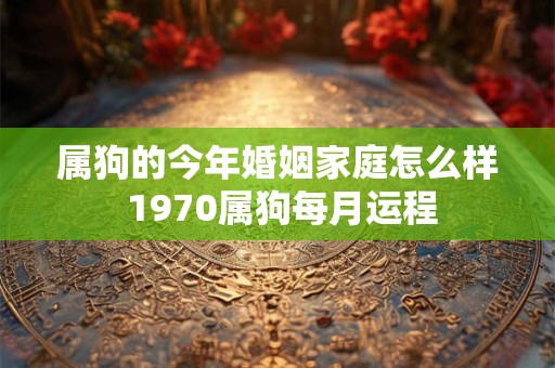属狗的今年婚姻家庭怎么样 1970属狗每月运程