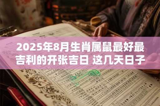2025年8月生肖属鼠最好最吉利的开张吉日 这几天日子吉利