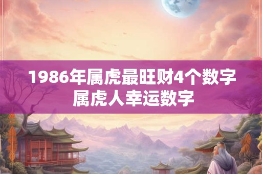1986年属虎最旺财4个数字 属虎人幸运数字
