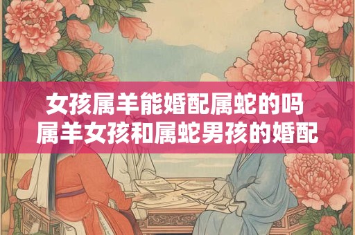 女孩属羊能婚配属蛇的吗 属羊女孩和属蛇男孩的婚配建议 女孩属羊能婚配属蛇的吗 属羊女孩和属蛇男孩的婚配建议