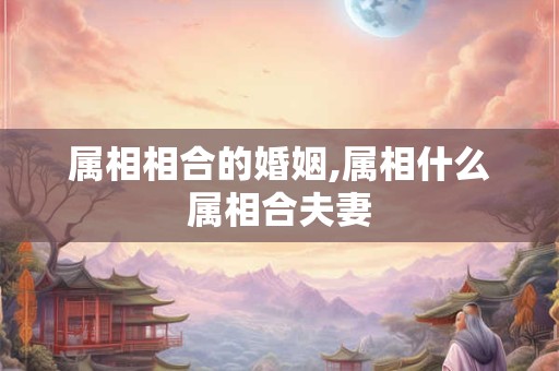 属相相合的婚姻,属相什么属相合夫妻