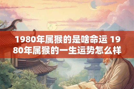 1980年属猴的是啥命运 1980年属猴的一生运势怎么样
