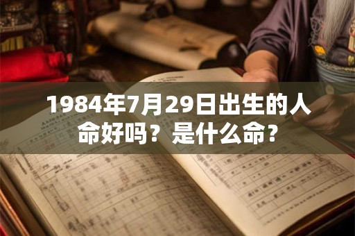 1984年7月29日出生的人命好吗？是什么命？