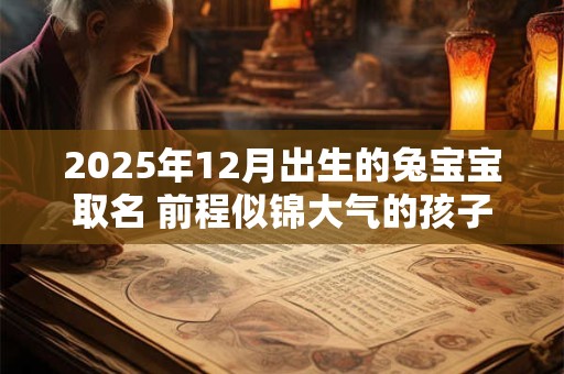 2025年12月出生的兔宝宝取名 前程似锦大气的孩子名字