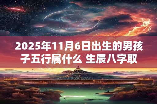 2025年11月6日出生的男孩子五行属什么 生辰八字取名
