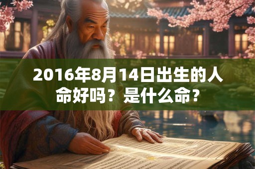 2016年8月14日出生的人命好吗？是什么命？
