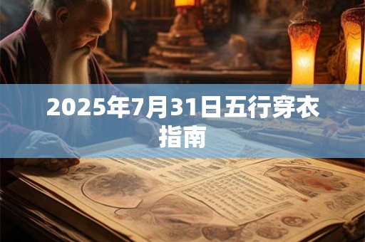 2025年7月31日五行穿衣指南