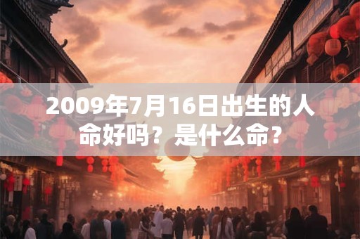 2009年7月16日出生的人命好吗？是什么命？