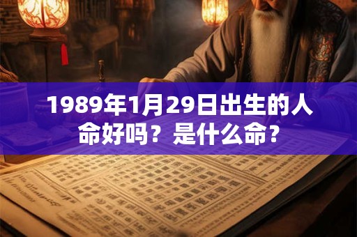 1989年1月29日出生的人命好吗？是什么命？