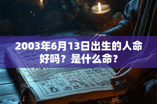 2003年6月13日出生的人命好吗？是什么命？