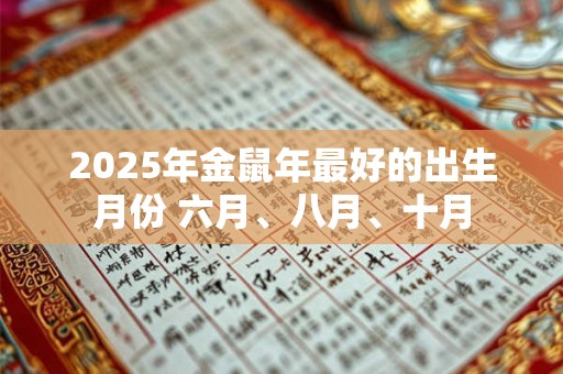 2025年金鼠年最好的出生月份 六月、八月、十月 2025年金鼠年最好的出生月份 六月、八月、十月