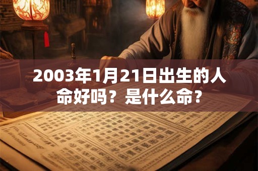 2003年1月21日出生的人命好吗？是什么命？