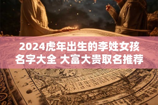2024虎年出生的李姓女孩名字大全 大富大贵取名推荐