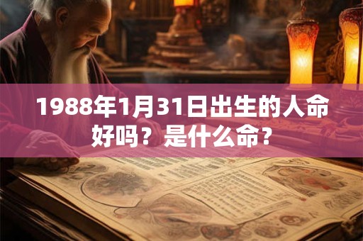 1988年1月31日出生的人命好吗？是什么命？