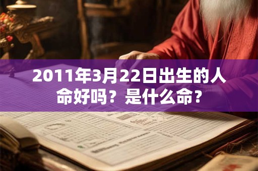 2011年3月22日出生的人命好吗？是什么命？