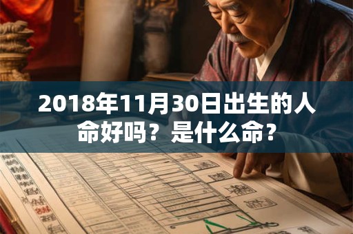 2018年11月30日出生的人命好吗？是什么命？