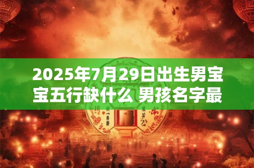 2025年7月29日出生男宝宝五行缺什么 男孩名字最新免费版