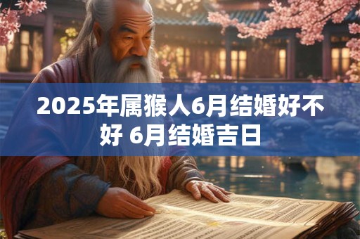 2025年属猴人6月结婚好不好 6月结婚吉日