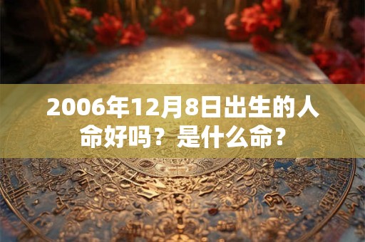 2006年12月8日出生的人命好吗？是什么命？
