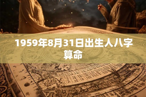 1959年8月31日出生人八字算命