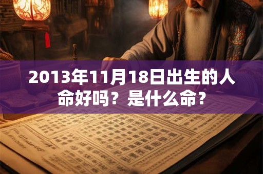 2013年11月18日出生的人命好吗？是什么命？