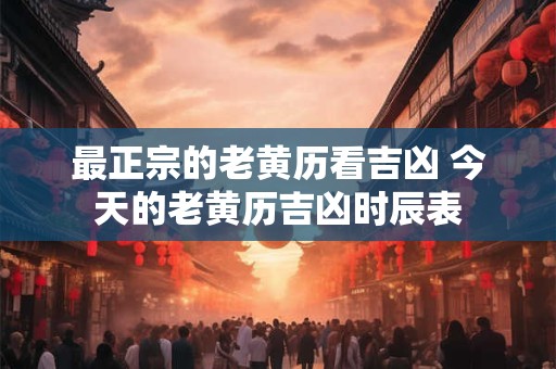 最正宗的老黄历看吉凶 今天的老黄历吉凶时辰表