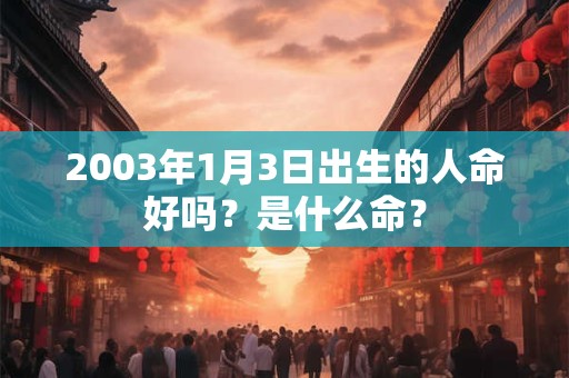 2003年1月3日出生的人命好吗？是什么命？