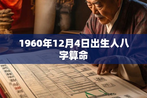 1960年12月4日出生人八字算命 1960年12月4日出生人八字算命