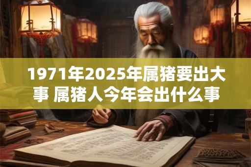 1971年2025年属猪要出大事 属猪人今年会出什么事 1971年2025年属猪要出大事 属猪人今年会出什么事