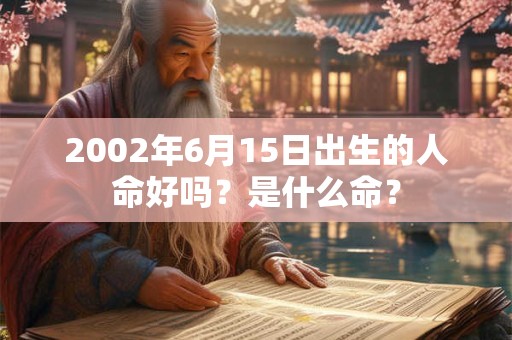 2002年6月15日出生的人命好吗？是什么命？