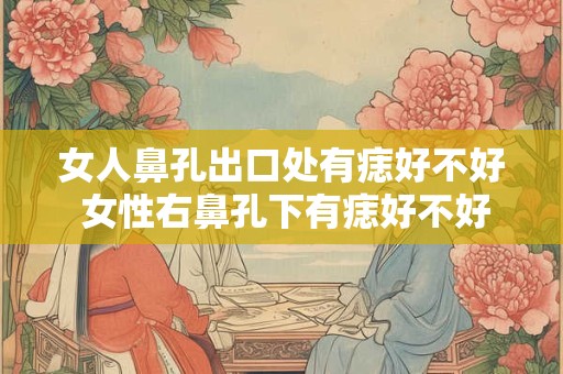 女人鼻孔出口处有痣好不好 女性右鼻孔下有痣好不好