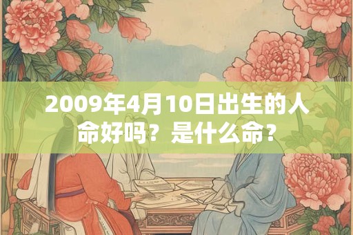2009年4月10日出生的人命好吗？是什么命？