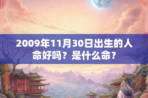 2009年11月30日出生的人命好吗？是什么命？