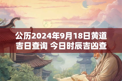 公历2024年9月18日黄道吉日查询 今日时辰吉凶查询