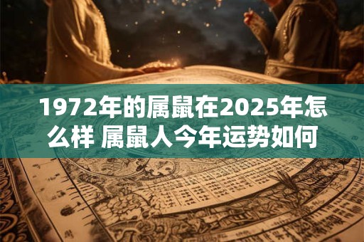 1972年的属鼠在2025年怎么样 属鼠人今年运势如何