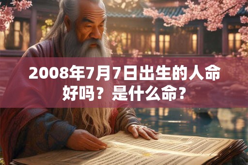 2008年7月7日出生的人命好吗？是什么命？