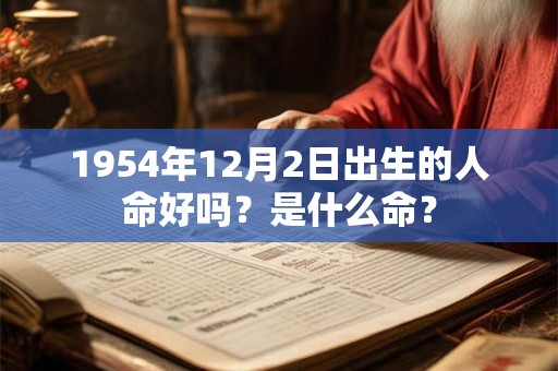 1954年12月2日出生的人命好吗？是什么命？